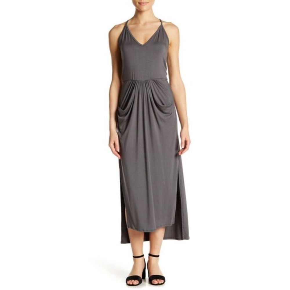 Go Couture Strap V Neck Dress